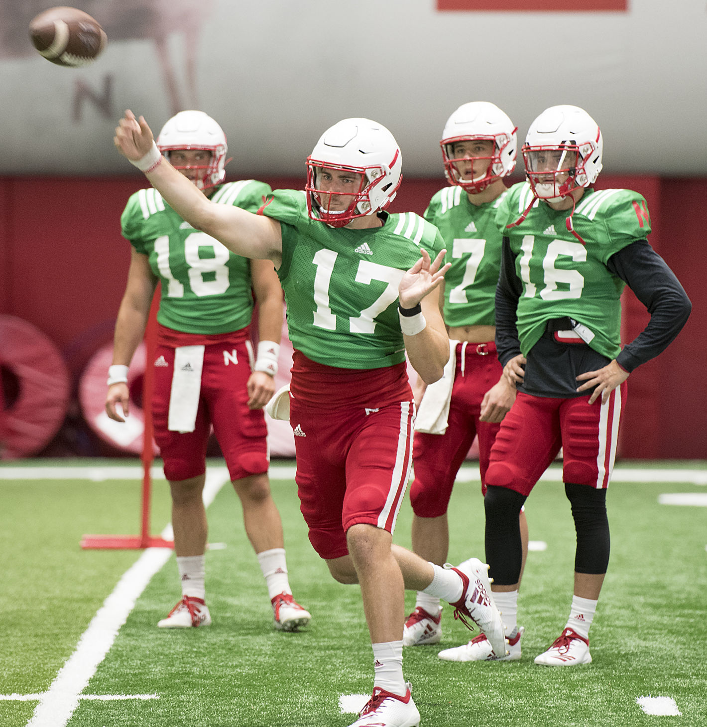 Nebraska football practice, 8/14